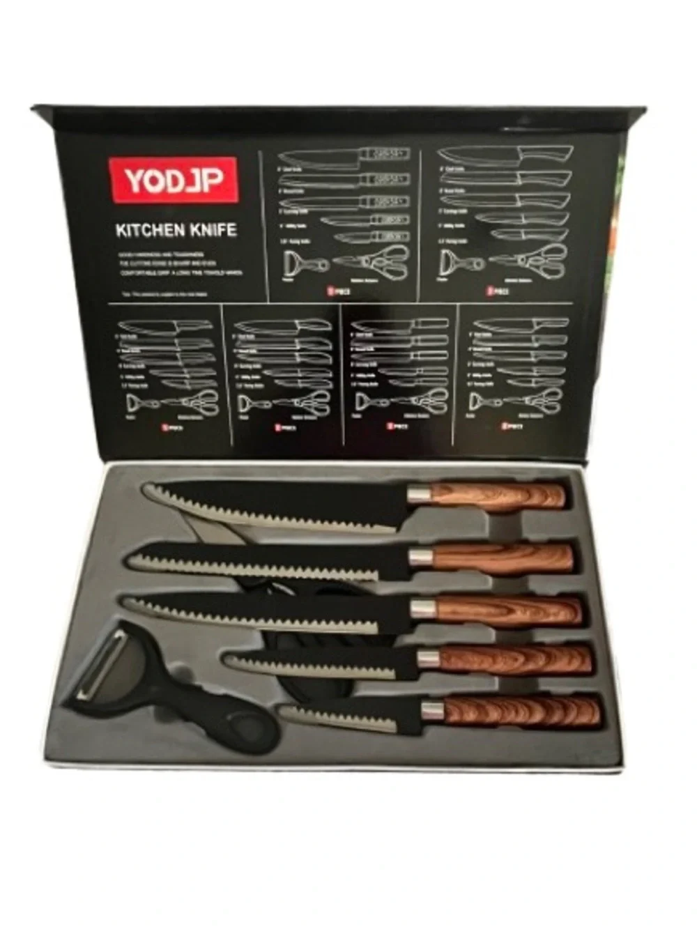🆕- 7-Piece Kitchen Knife Set with Wooden. Handles. New in Box.